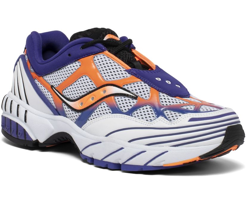 Saucony Grid Web Women's Originals White / Orange / Purple | Canada 005TCEV